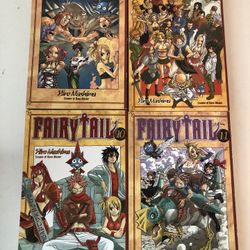 Lot Of 4 Fairy Tail Manga Graphic Novels Vol. 5 6 10 11 Hiro Mashima