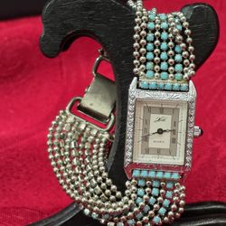 Vintage KIRK K47 Ladies Watch - Turquoise colored band