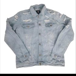 New Men's Biker Denim Jacket Size 3xl