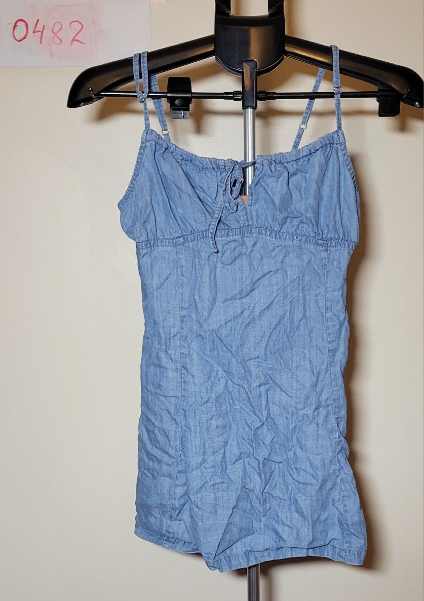 Topshop Blue Denim Dress - Size US 0 (0482)