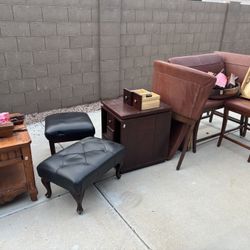 Leather Chairs, Tables, & Miscellaneous Furniture 
