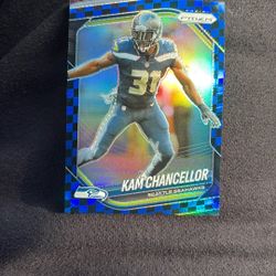 Kam Chancellor Black And Blue Checkerboard Prizm