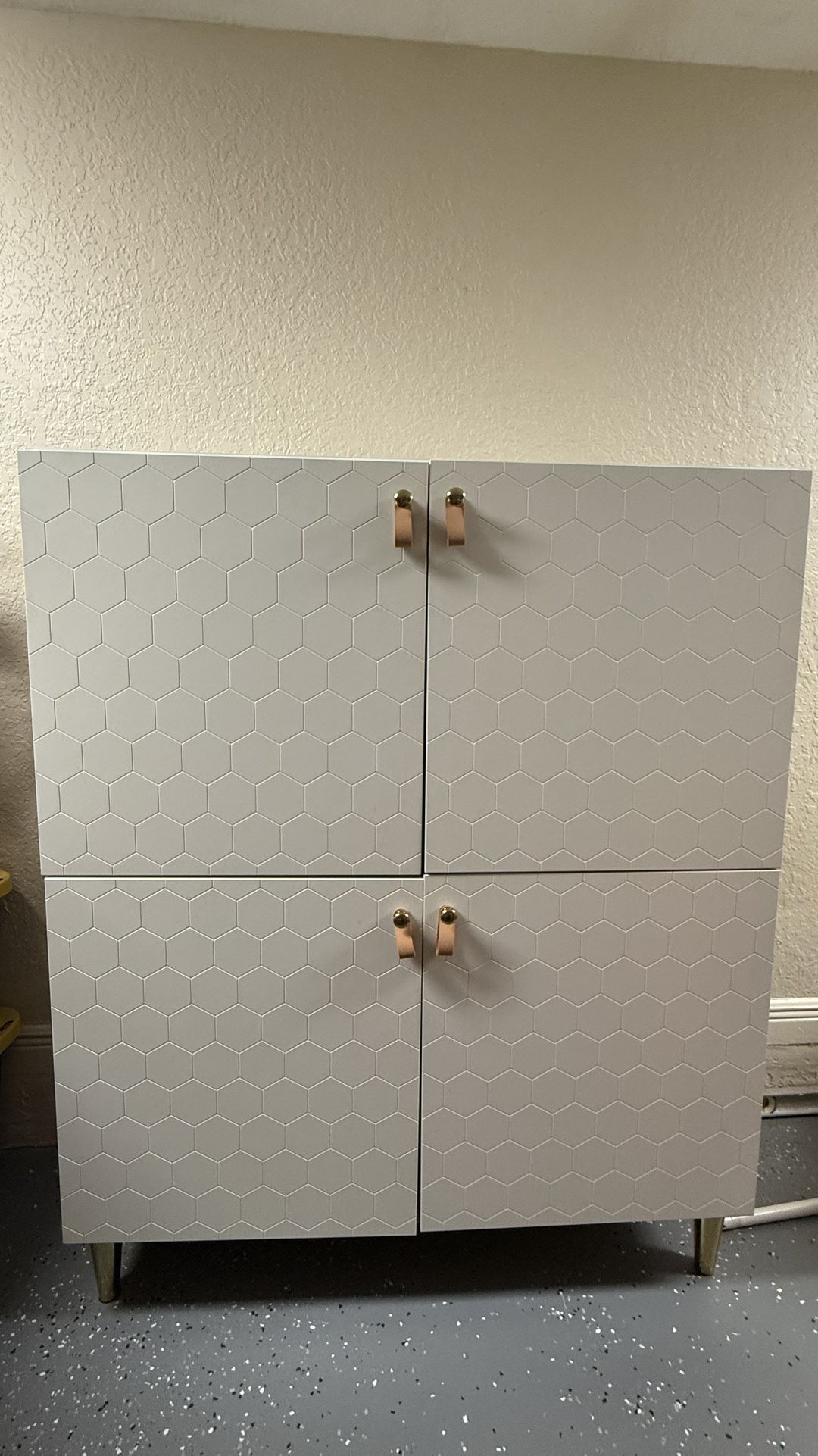 Storage Cabinet With 4 Doors and 4 Shelves