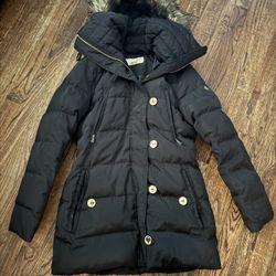 Michael Kors Puff Jacket With Hoodie Size Small