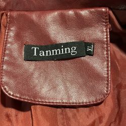 Red Faux Leather Jacket 