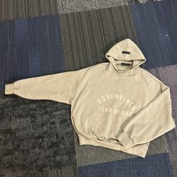Beige Essentials Hoodie