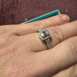 10k White Gold, 1/2 Carat Diamond Ring