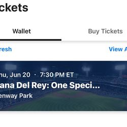 Lana Del Rey Fenway Park Tickets