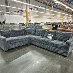 Jumbo Corduroy Sectional Sofa 119x92
