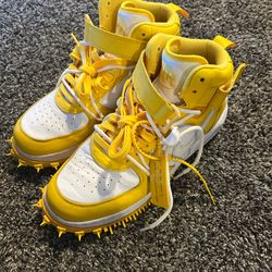 White And Yellow Offwhite Air Force One Highs 