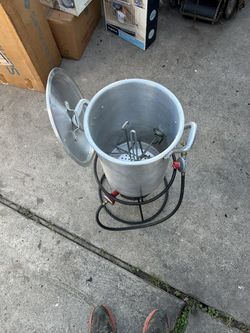 King cooker multipurpose propane, burner, crab, boil, turkey, fry attachments, included thermometer