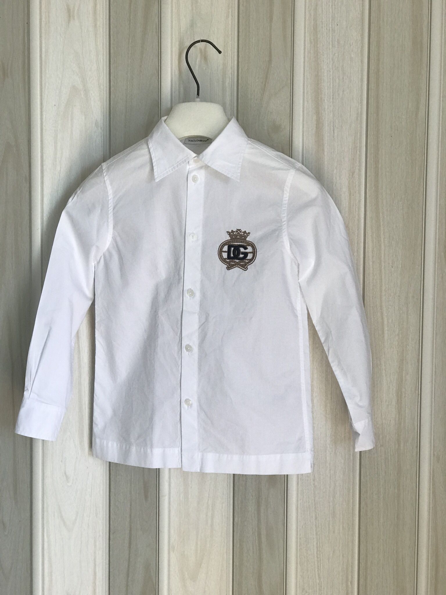DOLCE & GABBANA, KIDS BUTTONED, LONG SLEEVE , SHIRT SIZE 6,All Products : American Fashion Style Bags On Sale