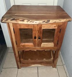 100% wood bar cabinet