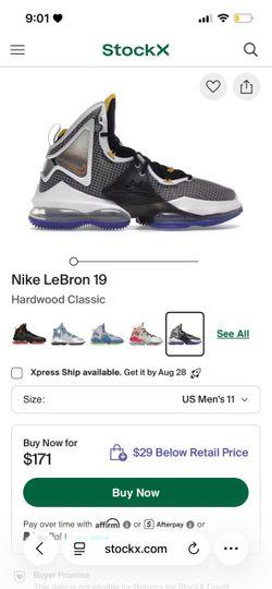 Nike LeBron 19; Size 11