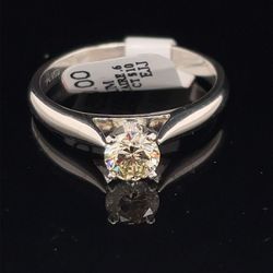 950 Platinum Diamond Solitaire Ring 6.20g .6CTW Size 10 168572/11