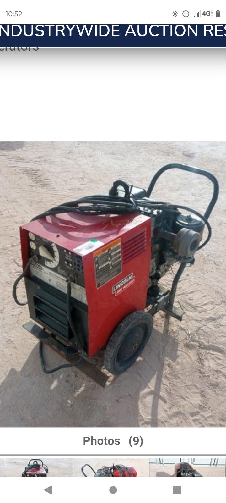 Gas Powered Lincoln Electric Welder power Generator/Welder