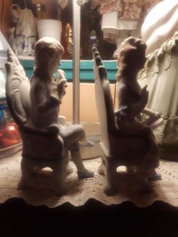 His and her porcelain figures