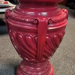 Giant Red Ceramic Vase Base