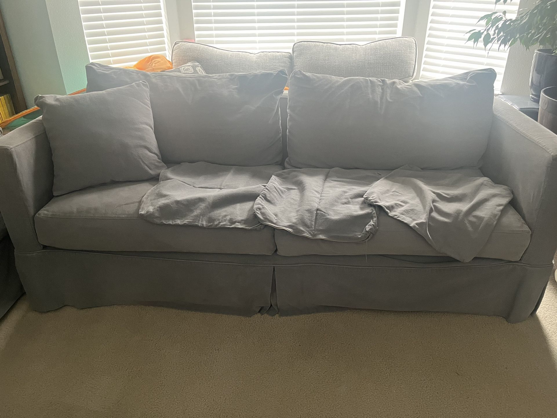 Crate & Barrel - Willow II Slipcovered Sofa & Loveseat