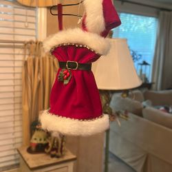 Mrs Claus  suit. Christmas tree ornament of Mrs. Claus Santa suit.
