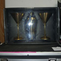 3 pieces martini Shaker and glasses, new in box