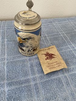 New Endangered Species Series Budweiser Bald Eagle Collectible Beer Stein. $25.00.