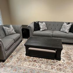 Sofa, Loveseat, Coffee Table, 2 End Tables