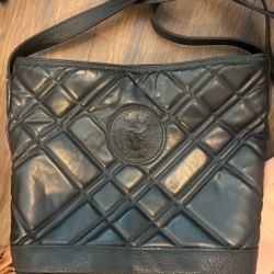 Beautiful designer black leather purse bag