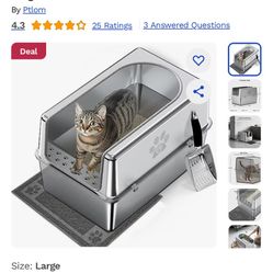 Cat Stainless Steel High Quality Litter Box