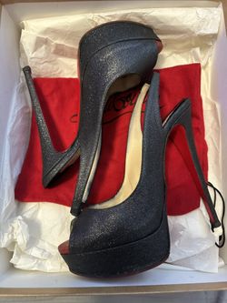 Christian Louboutin Peep Toe Slingback Heels