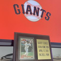 Barry Bonds Plaque | 500th Home run. Baseball card