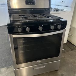 WHIRLPOOL GAS STOVE 30”WIDE STAINLESS STEEL 