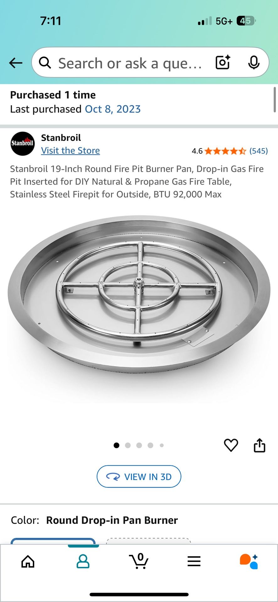 Fire Pit Burner Pan