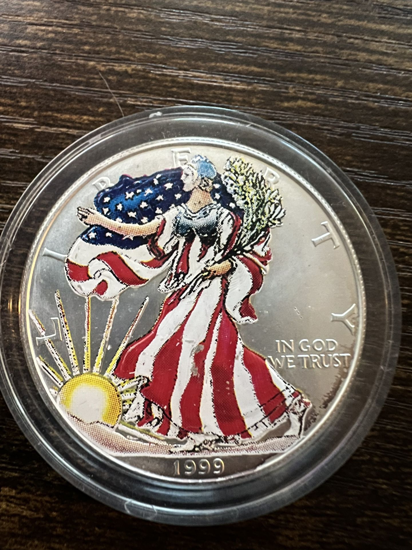 1999 Painted Lady Liberty Silver Dollar