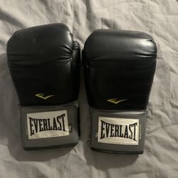 Black Everlast Boxing Gloves 