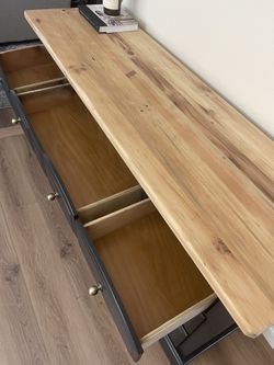 princess polly baby blue dress Mays 6-drawer Dresser Walnut Brown with Faux Marble Top main image 0