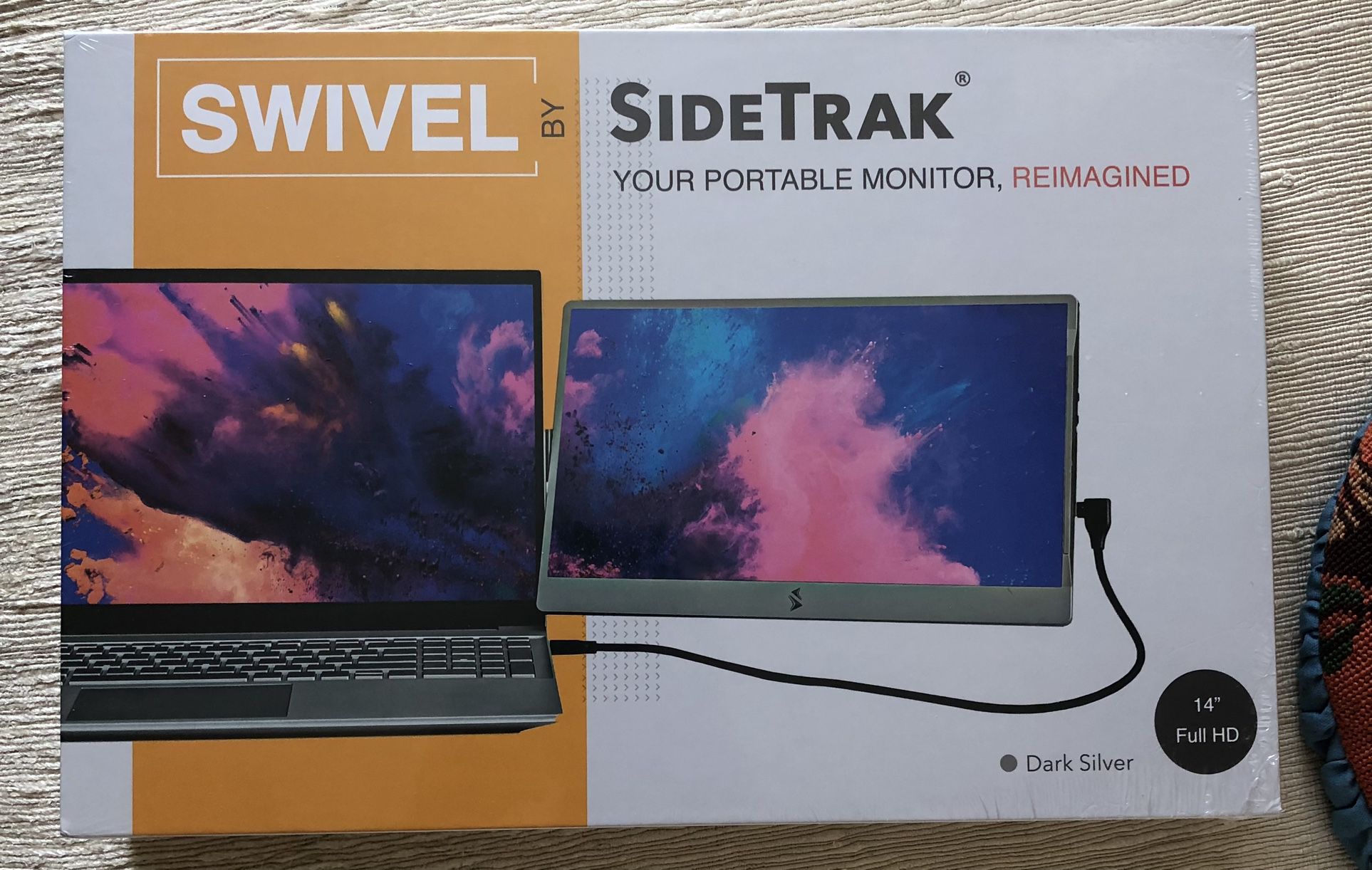 SideTrak Swivel 14" Dark Silver Attachable Portable Monitor