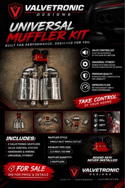 Valvetronic Designs Universal Muffler Kit