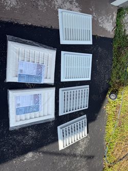 Three pairs of gable vents different kinds