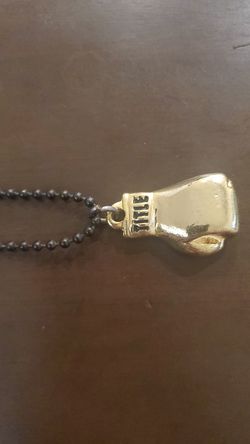 Boxing glove necklace long chain