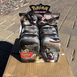 Pokemon TCG Black Bolt And White Flare Unova Mini Tin Set with Display Box!