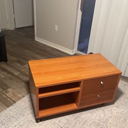 Brand New Oak Rolling Desk/tv Stand
