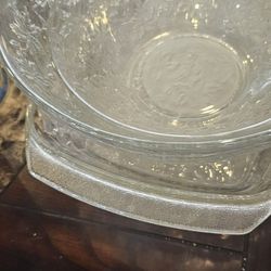 Princess House Son 5 Piezas 2 Platos Grandes Redondos Para Servir Un Bowl Grande Para Ensalada Y Un Bowl Mediano Para Servir Y Un Molde  