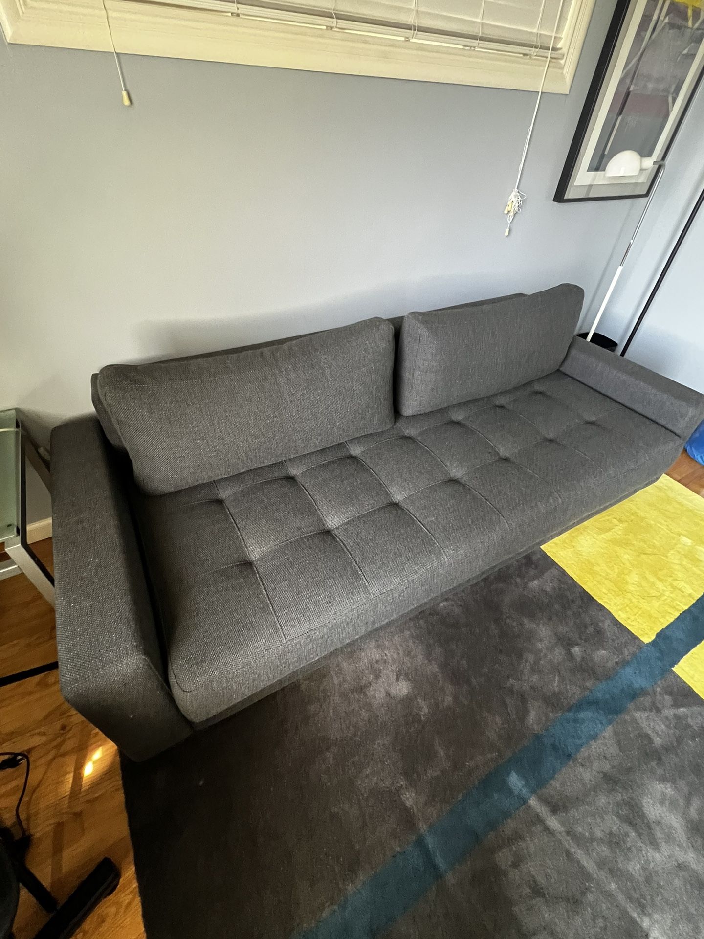 CB2 Claremont Dark Grey Sleeper Sofa - EXCELLENT CONDITION