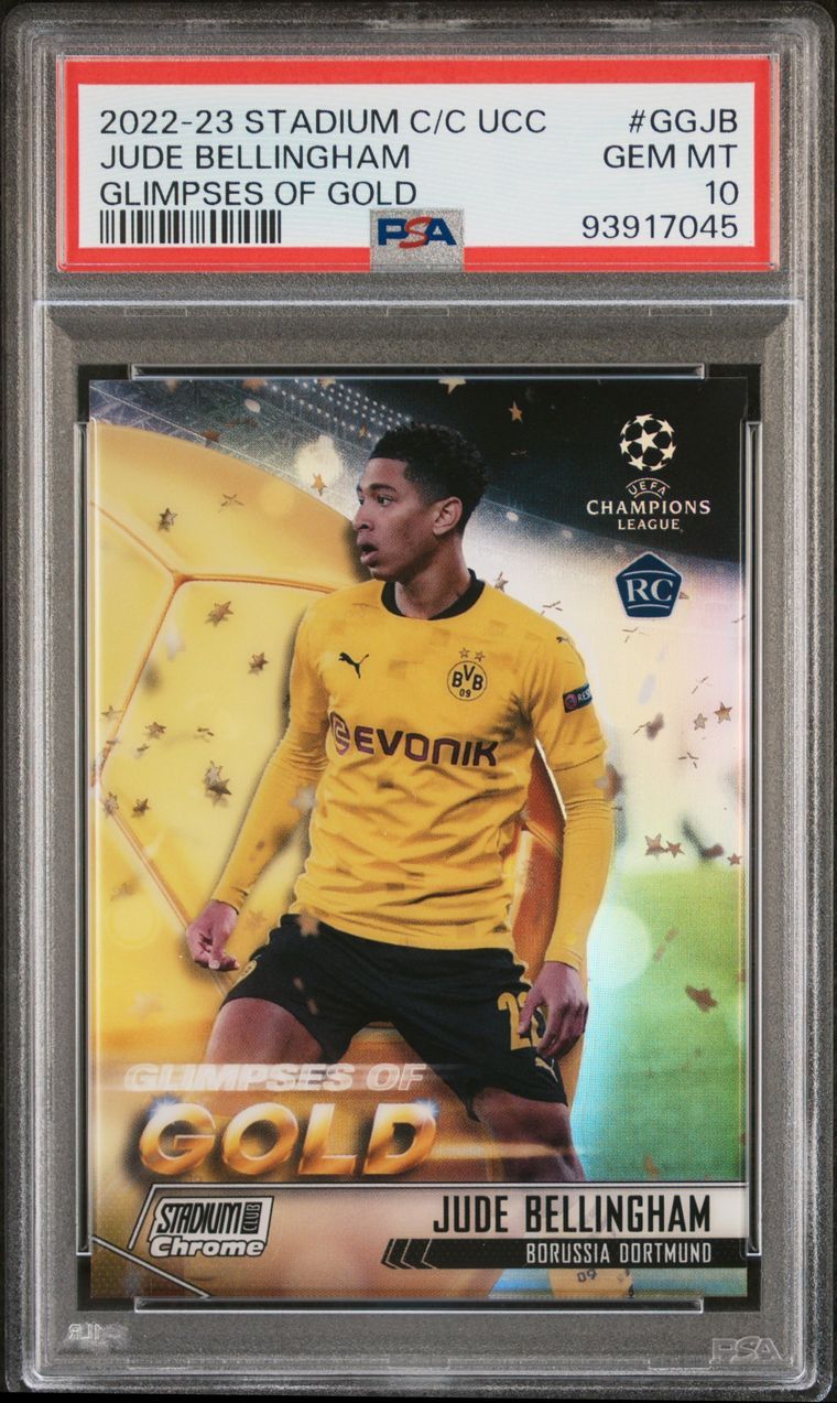 2022 Stadium CC UCC Jude Bellingham Glimpses of Gold PSA 10