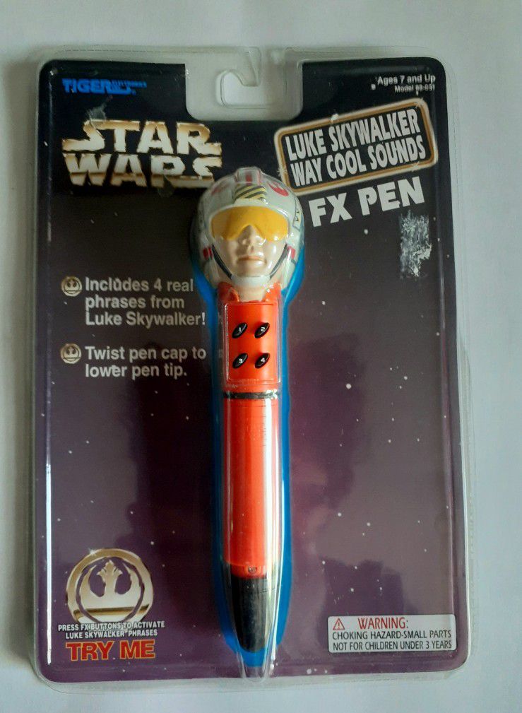Star Wars Luke Skywalker Way Cool Sounds FX Pen ,VTG 1997 New In Package