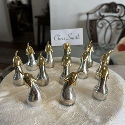  Silver Table Name tag Holder By Joie De Vive In Eggplant Shape 12 Total