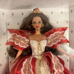 RARE AUTHENTIC Mattel Barbie 10th Anniversary Happy Holidays 1997 MISPRINT