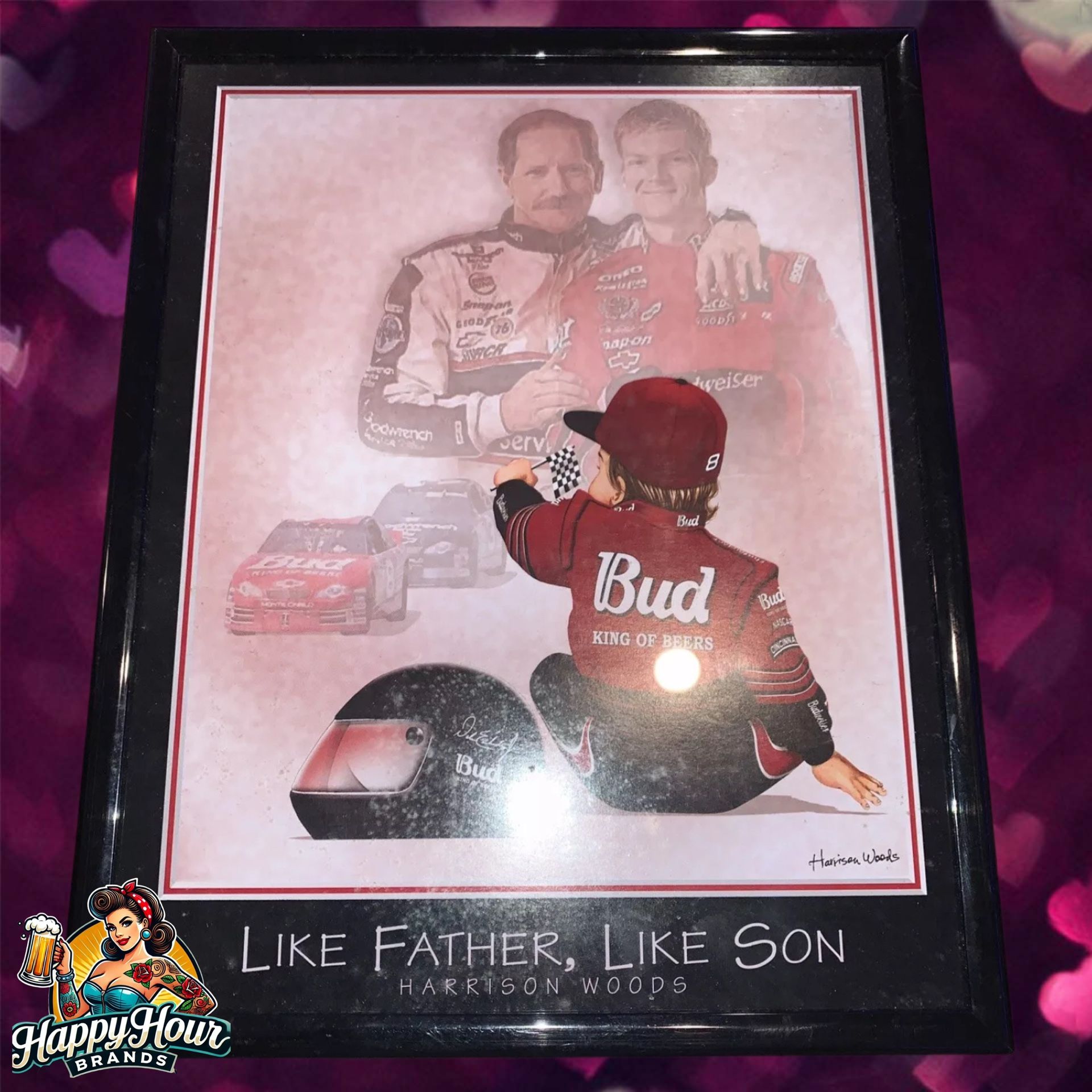 Dale Earnhardt Sr & Dale Earnhardt Jr Like Father Like Son 8x10 Photo