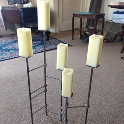 All Steel Candle Holder, Two Feet By Adjustable From  4 inches To 18 inches